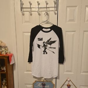 Graphic Raglan Tee - Black and White